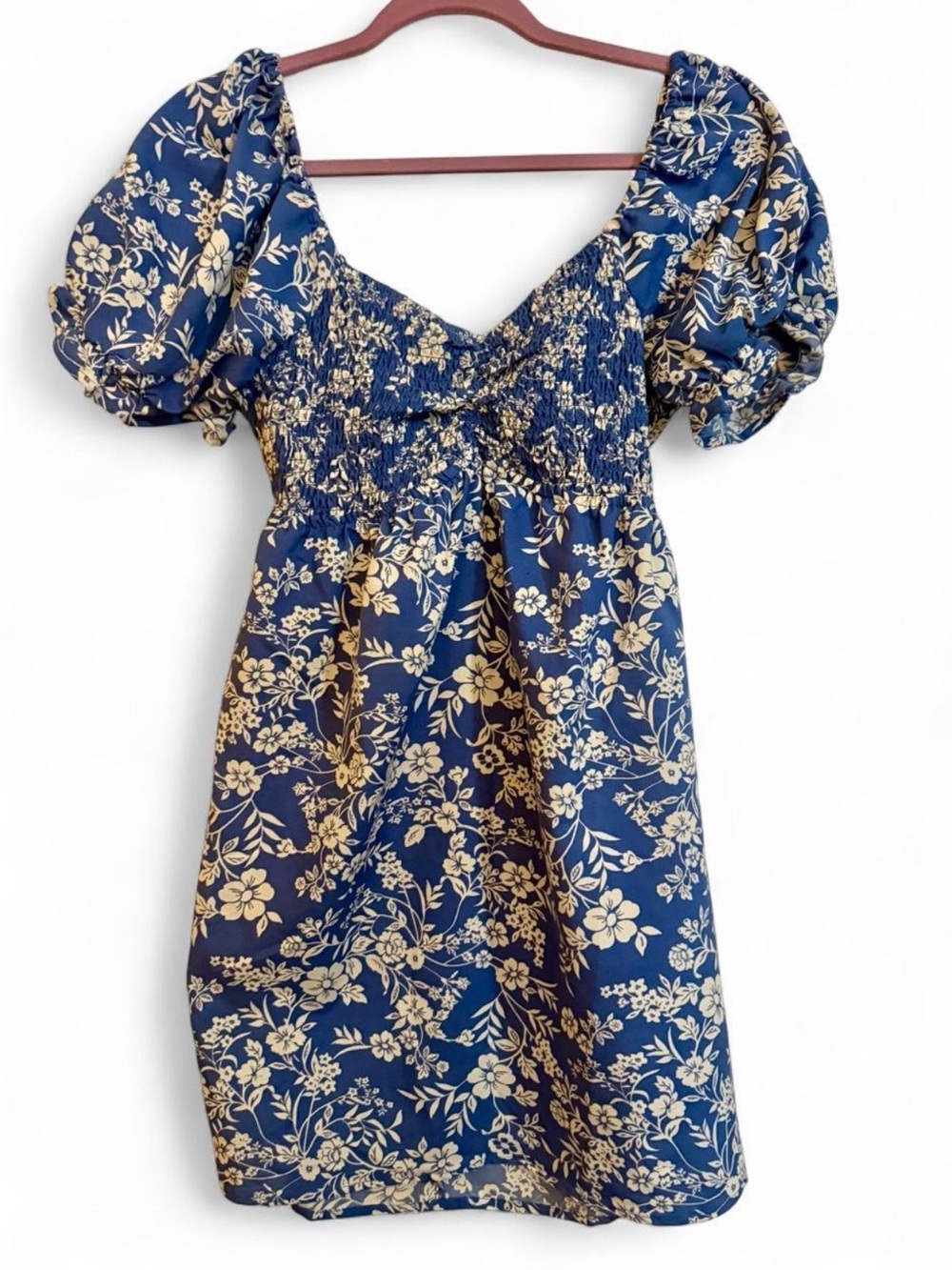 Indulge Navy Blue Floral Mini Dress